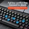 MUCAI MK61 Mechanical Keyboard Portable 61 Keys RGB LED Backlit USB Wired Office/Gaming Keyboards for Mac, Android, Windows. 