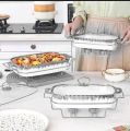 Durable And Efficient Ceramic Food Warmer Buffet Decorative Fancy Chafing Dish Buffet Set With Candle Stand. 