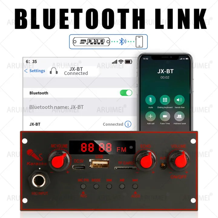 Bluetooth%205.0%20MP3%20WMA%20Decoder%20Board%2010W%20Amplifier%205V%206.5mm%20Microphone%20FM%20Radio%20TF%20USB%20Car%20Audio%20Music%20Player%20Speaker%20Handsfree%20-%20Image%206