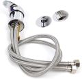 Basin sink vanity mixer connection pipe 18" and 24"  length pakistani moti choori hose pipe premium quality high pressure brass nozzle kitchen bathroom washroom cold hot water supply pipe hose. 