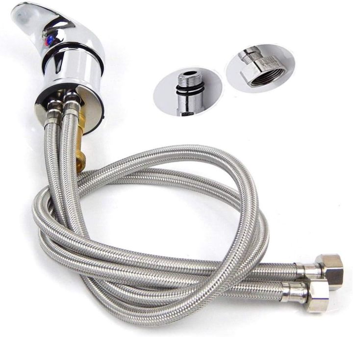 Basin sink vanity mixer connection pipe 18" and 24"  length pakistani moti choori hose pipe premium quality high pressure brass nozzle kitchen bathroom washroom cold hot water supply pipe hose