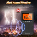 Mini Portable AM FM NOAA Radio Weather Radio Mini Pocket Radio Excellent Reception Large LCD Screen Digtail Alarm Clock Radios. 