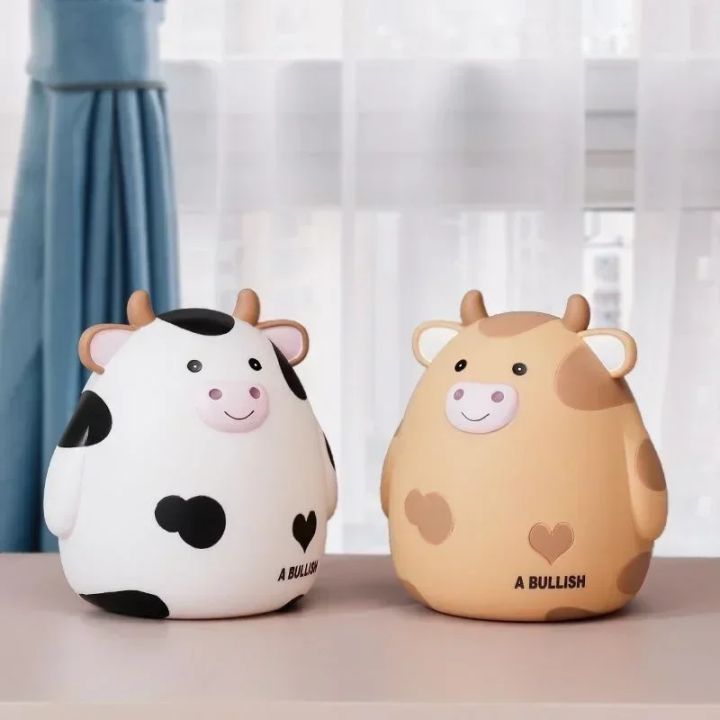 Cartoon Cute Cow Home Decoration Ornament Piggy Bank Children's Pet Pig Bank Home Decoration Children's Coin Piggy Bank
