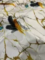 Black and white bed sheet with 2 pillow cases no duvet. 
