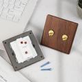 Wood Retro British Light Switch Socket Bedside Wall Lamp Switch LED Dimmer Pure Brass Toggle Switch Board. 