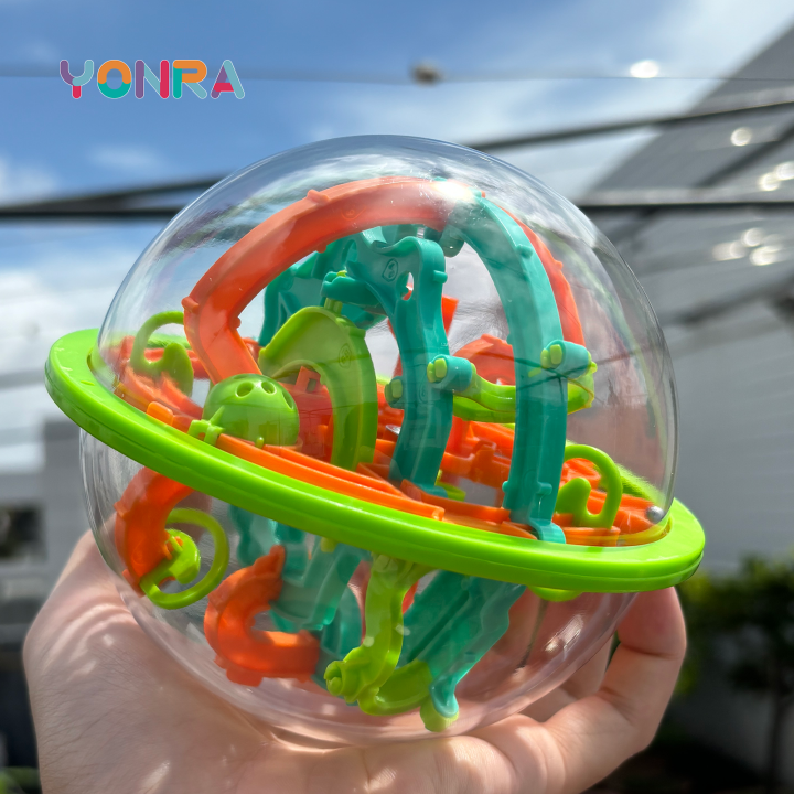 3D Puzzle Ball Brain Game Toys for Kids Steel Ball Track maze ball 3D Maze Game with 100 Obstacles Boys Girls Birthday