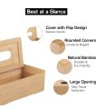 HOKIPO® Wooden Tissue Paper Holder - Rectangular(Large). 