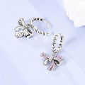 Original Earring 925 Sterling Silver Cherry Bow Pendientes For Woman Fashion Jewelry. 