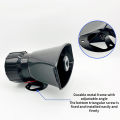 120DB 7-tone Alarm Horn 12V/24V Car Motorcycle Boat Truck Powerful Car Mounted Alarm Horn Police Siren Tweeter Horn Melody. 