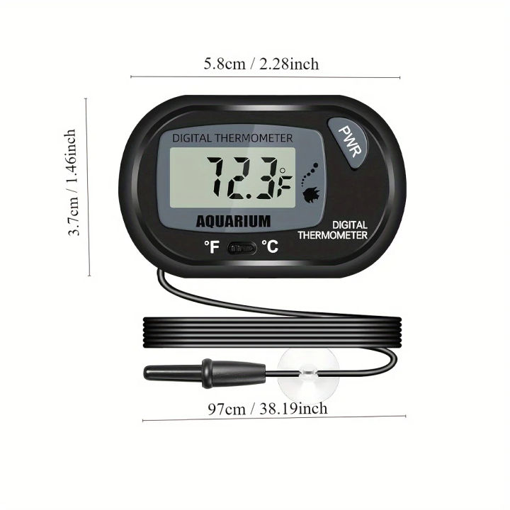 2/4/8Pcs%20LCD%20Digital%20Aquarium%20Thermometer,%20Fish%20Tank%20Thermometer%20With%20Water-Resistant%20Sensor%20Probe%20And%20Suction%20Cup%20For%20Reptile%20-%20Image%202