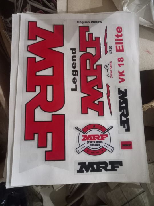 New Bat Sticker MRF Bat Stickers Latest 3D Edition RED Professional  Players 2024