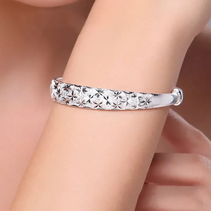 925%20Silver%20Original%20Romantic%20Gypsophila%20Star%20Bangles%20for%20Women%20Bracelets%20Fashion%20Party%20Wedding%20Accessories%20Jewelry%20-%20Image%206