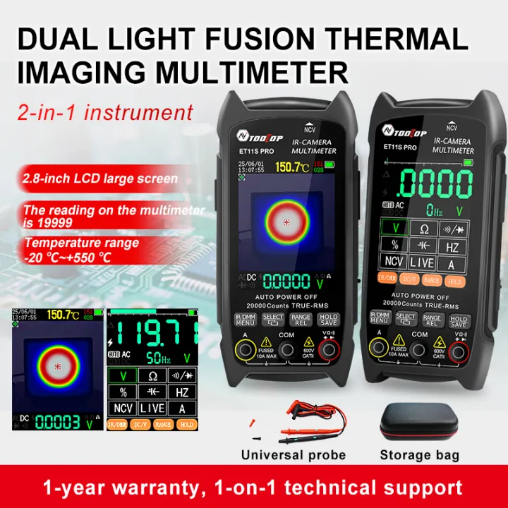TOOLTOP%20Portable%20Thermal%20Imaging%2032*32%20With%20Visible%20Light%205%20Color%20Palettes%20-20~550%E2%84%83%20AC/DC%202.8-Inch%20Multimeter%20Car%20Repair%20Tools%20-%20Image%202