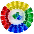 Pawn/ Chess 24mm Plastic Game Pieces for Board Game Accessories 4 Colors 10pcs. 