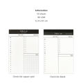 Mini planner daily check list Desk time schedule Office school Notebook/planner Stationary weekly planner.