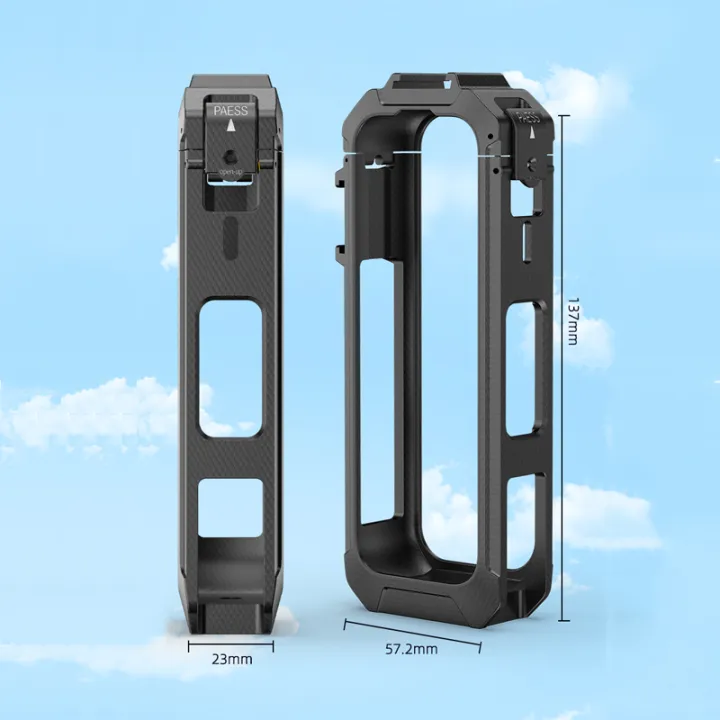 1/2Pcs%20Curved%20Glass%20Screen%20Protector%20for%20Insta360%20X5%20+%20Magnetic%20Frame%20Cage%20With%20Cold%20Shoe%20Mount%20for%20Insta%20360%20X5%20Accessories%20-%20Image%203
