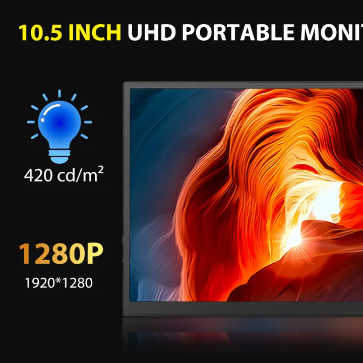 10.5%20inch%20Portable%20Monitor%201280P%20100%25SRGB%20420cd/m2%20With%20dual%20speakers%20Mini%20HDMI%20interface%20For%20Laptop%20PC%20PS4%20Game%20Console%20-%20Image%203