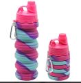 GoBox, Collapsible Silicone Water Bottle/Coffee Cup/Food Basket: Adjustable 500ml/350ml sizes for outdoor fitness, travel, camping, and mountaineering. Portable, foldable, reusable, and leak-proof design. Ideal for kids and easy to carry.. 