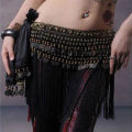 US New Belly Dance Hip Scarf Coin Belt Tribal Costume Fringe Tassel Belt Copper Belly Dancing Waist Tribal Design Conins Belt.