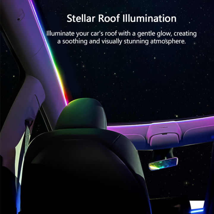 VASTZ for Tesla Model Y 3 Car Skylight Ambient Light Automobile Sunroof ...