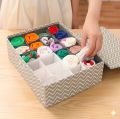 Underwear socks storage organizer with lids foldable closet Drawer Divider 24 cells, storage. 