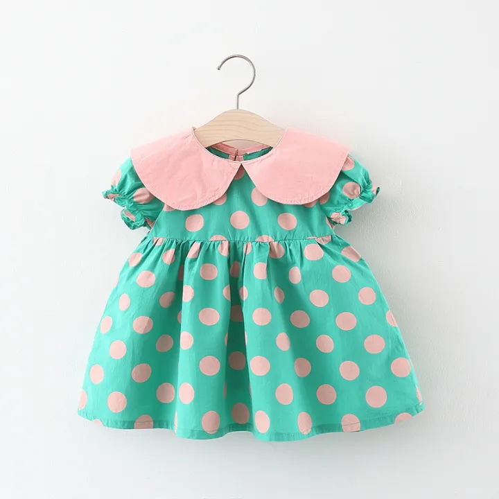 Summer%20Girls%20Kids%20Princess%20Short%20Sleeve%20Dress%20Children%20Baby%20Infants%20Dot%20Polka%20Pleated%20Dresses%20Casual%20Vestidos%20-%20Image%203