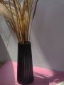 Long ribbed vase in big size for home decoration.