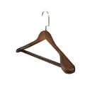 Wide Shoulder Wooden Hangers, Suit Hangers with Non Slip Pants Bar, High-Grade Solid Wood Coat Hangers for Jacket Clothes Hanger. 