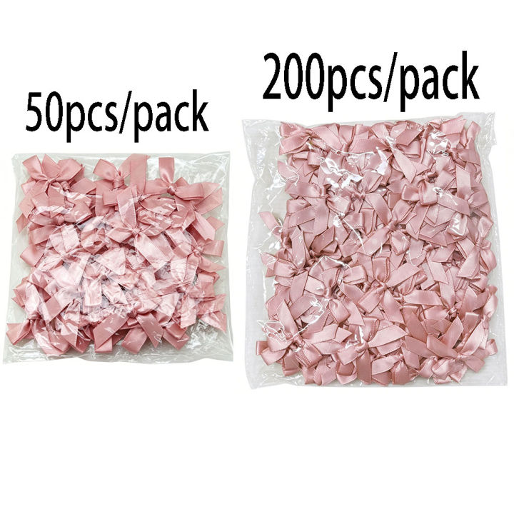 Size%204cmx4cm%20Fresh%20Pink%20Ribbon%20Bows%20Small%20Polyester%20Satin%20Ribbon%20Bow%20Flower%20Handwork%20DIY%20Craft%20Decoration%20-%20Image%206