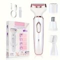 4 In 1 Electric Lady Shaver, Body Hair Removal Epilator, Painless Cordless Trimmer Razor, Gifts For Women. 