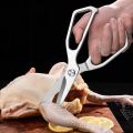 PLYS Stainless Steel Kitchen Scissors Professional Chicken Bone Meat Scissors Vegetable Scissors Multifunctional Food Scissors.