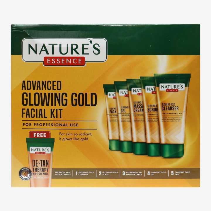 Nature's%20Essence%20Glowing%20Gold++%20Facial%20Kit%20With%20Free%20Glock%20Cream%20-%20Image%202