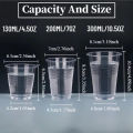 50/100PCS Disposable Transparent Plastic Cups Household Drinking Cups Fruit Juice Coffee Ice Cream Birthday Wedding Party.