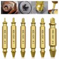 Speed out, remove the screw nut, the damaged screw, the sweet screw pin. Titanium coated left screw extractor set with box. 