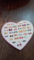 72/Pieces which is 36/Pairs of Studs, Random Earrings, Cartoon heart shape packing Hypoallergenic Plastic and metal Stud Earrings Set for Women Girls. 