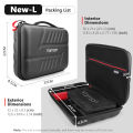 Vamson Large Waterproof Carrying Case PU for Hero 11/10/9/8/7/6 for OSMO Action Camera for insta360 x3/x2 Hard Shell.