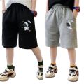 Kids Boys Astronaut Print Shorts 2023 Summer Pocket Design Children Casual Sport Short Pants For Teen Boy 3-14 Years Clothes. 