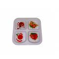 Nasta plate 22 cm medium size melamine plate one piece breakfast platter four compartment qualitiful melamine materials unique design and multiple design also kitchen dining plate.