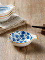 4pcs Ceramic Plate Japanese Style Household Seasoning Pottery Mini Dipping Dish Sushi Soy Sauce Snack Tableware. 