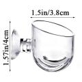 Acrylic Aquatic Plant Cup Aquarium Fish Tank Glass Plant Pot with suction holder Feeding Container Stand for Aquarium Lanscape. 