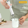 Electric Milk Frother Foam Maker Handheld Foamer High Speeds Drink Mixer Coffee Frothing Wand 3 In 1 Portable Rechargeable.