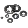 260pcs Star Lock Washers Kit M3-M12 Push-On Fasteners for Quick Assembly Metal Speed Nuts. 