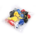 4pcs Seedless Whistle Basketball Soccer Sports Training Referee Whistle with Lanyard Mouthguard Whistle. 