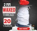 2mm White Wax-Coated Thread for Jewelry Making, Leather Craft, Bracelet, Necklace & DIY Craft Projects. 