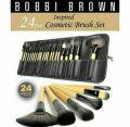 24 Piece Bobby Brown Perfect Quality Brushes Set With Leather Pouch Soft And Smooth Brushes Excellent Quality. 