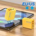 120W Multi Ports USB Charger Type C Mobile Phone Charger Adapter Fast Charging For iPhone Samsung Xiaomi EU/US Plug Wall Charger.