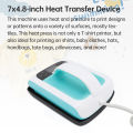 Heat Press Machine 7x4.8inch Heating Transfer Iron Press Fast Heat Up Adjustable Temperature Timer Auto Shutdown Crafts DIY. 