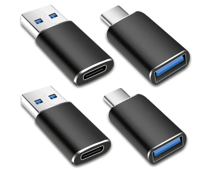 4 Pack USB to USB C OTG Adapter, 2Pack Type C Female to A Male Charger ...