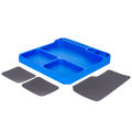 1Pcs Silicone Parts Tray with Tool Stand 155*155mm for 1/18 1/24 1/10 RC Car Boat Airplane Model.