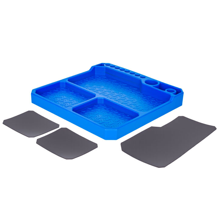 1Pcs%20Silicone%20Parts%20Tray%20with%20Tool%20Stand%20155*155mm%20for%201/18%201/24%201/10%20RC%20Car%20Boat%20Airplane%20Model%20-%20Image%207